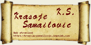 Krasoje Samailović vizit kartica